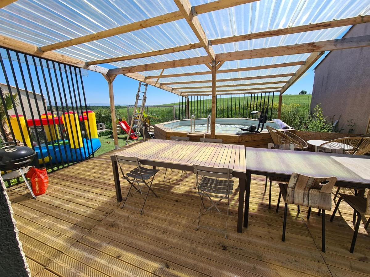 Villa Avec Piscine Sans Vis-A-Vis Caux-et-Sauzens Luaran gambar